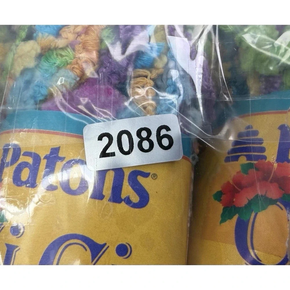 Patons Ci Ci Yarn Lot 4 Super Bulky Pom Pom Novelty Multicolor Parade